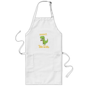 Delantal Largo Bebedor del té de Rex T-Rex del Tyrannosaurus del
