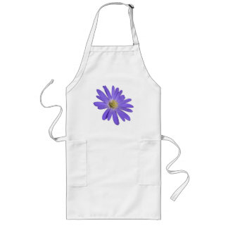 Delantal Largo Blue Daisy Apron Hermosa Flor Azul BBQ Apron