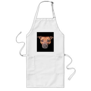Delantal Largo Brown Brindle Staffordshire Bull Terrier Face,