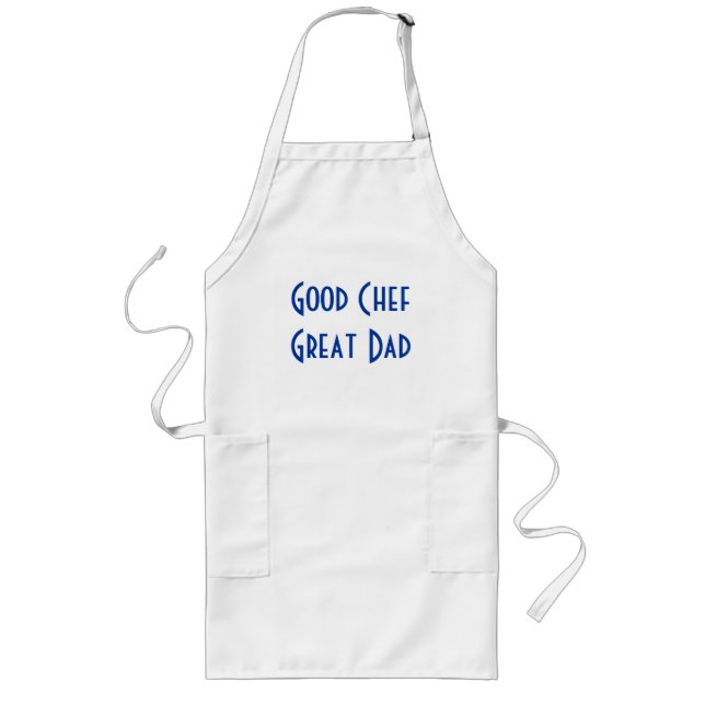 Delantal Largo "Buen cocinero. Gran papá. " (Frente)