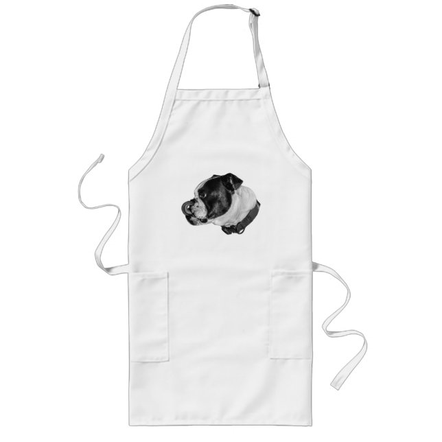 Delantal Largo Bulldog Calm Kitchen Apron (Frente)