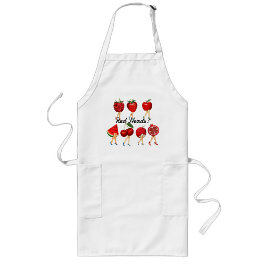 Delantal Largo ¡Cabezas rojas! Fruta Roja Con Piernas De Damas