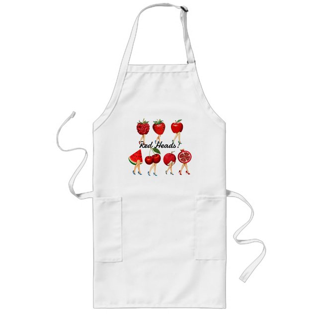 Delantal Largo ¡Cabezas rojas! Fruta Roja Con Piernas De Damas (Subido por el creador)