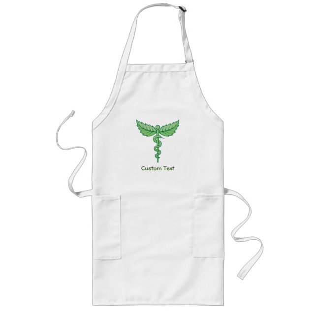 Delantal Largo Caducto con hojas Apron largo (Frente)