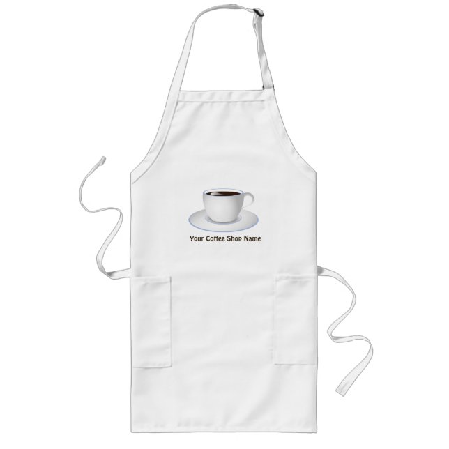 Delantal Largo Café Café Cafe Personal Café Tienda Aprons Estánda (Frente)