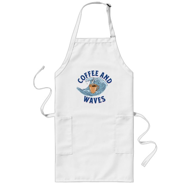 Delantal Largo Café y Olas (Frente)