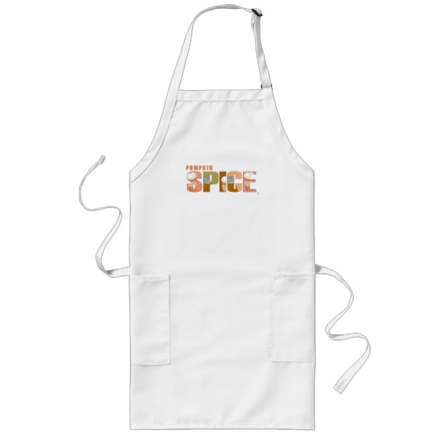 Delantal Largo Calabaza Spice Funny Word tiempo de arte (Frente)
