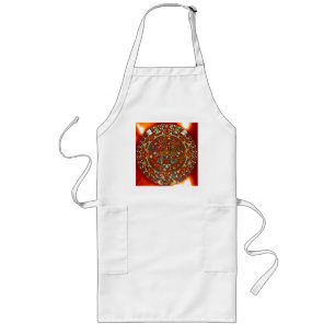 Delantal Largo calendario azteca maya apron cerámico