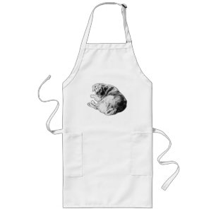 Delantal Largo Calma en la cocina, amigo enroscado