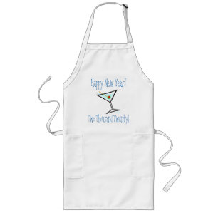 Delantal Largo Camarero de cristal del cóctel de los Años Nuevo