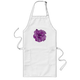 Delantal Largo Camelia Flor Morada Moderna