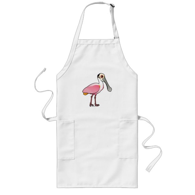 Delantal Largo Camiseta Cute Roseate Spoonbill (Frente)