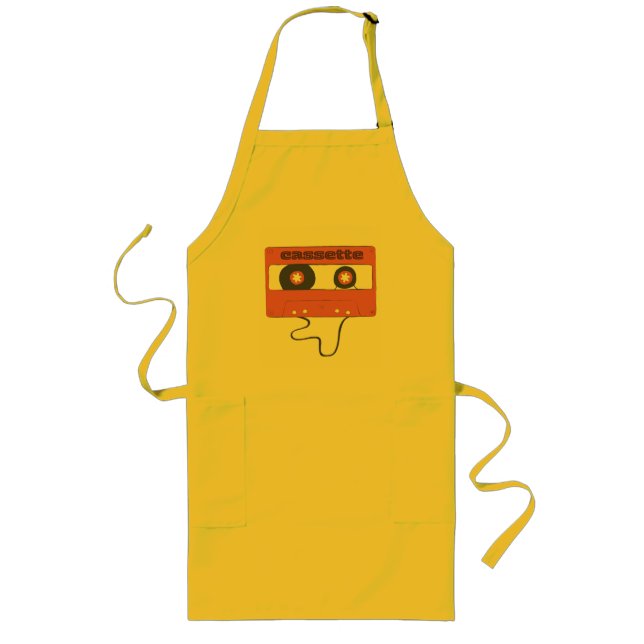 Delantal Largo Camiseta de cinta de casete (Frente)