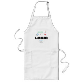 Delantal Largo Camiseta de programación con modo de código lógico