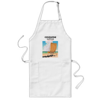 Delantal Largo Camiseta del cartel de viaje de la playa Covehithe