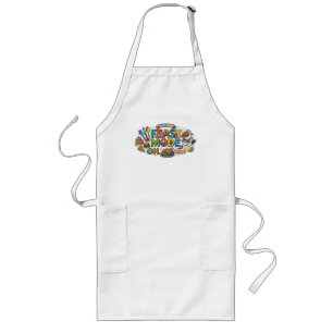 Delantal Largo Camiseta gráfica divertida para amantes de la comi