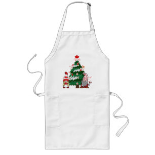 Delantal Largo Canadá Árbol de Navidad Sudadera Canadiense de X-m