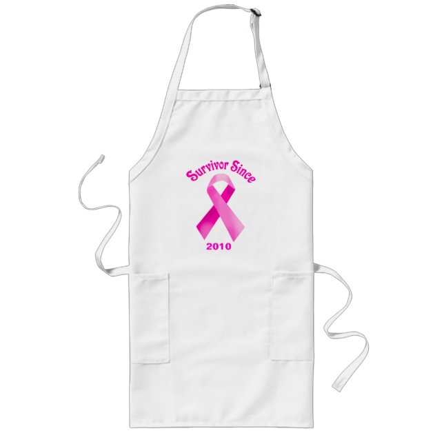 Delantal Largo Cáncer de mama Cinta rosada Apron (Frente)