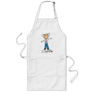 Delantal Largo Cáncer de pecho apoyo las camisetas y los regalos
