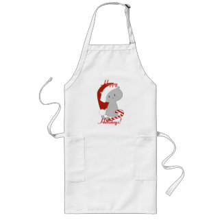 Delantal Largo Candy Cane Cat Apron