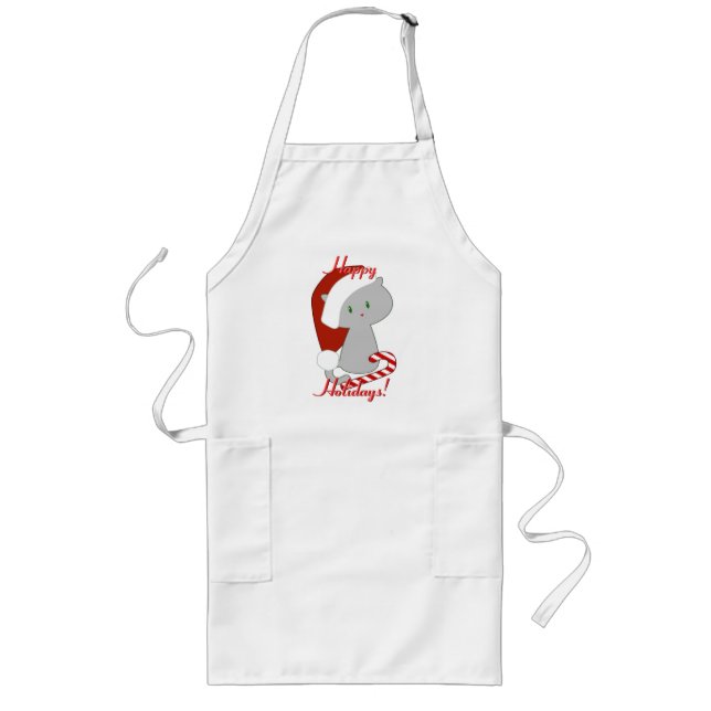 Delantal Largo Candy Cane Cat Apron (Frente)