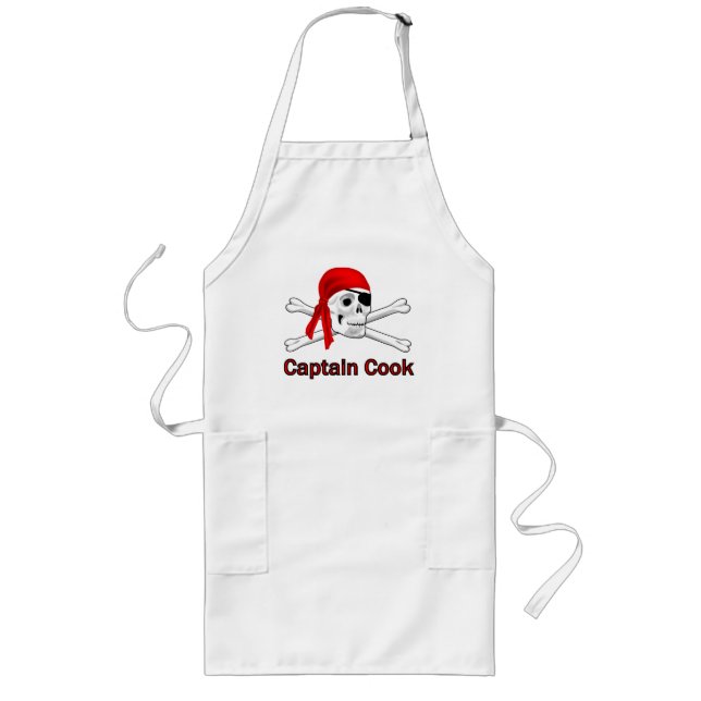 Delantal Largo Capitán Pirata Cook Apron (Frente)