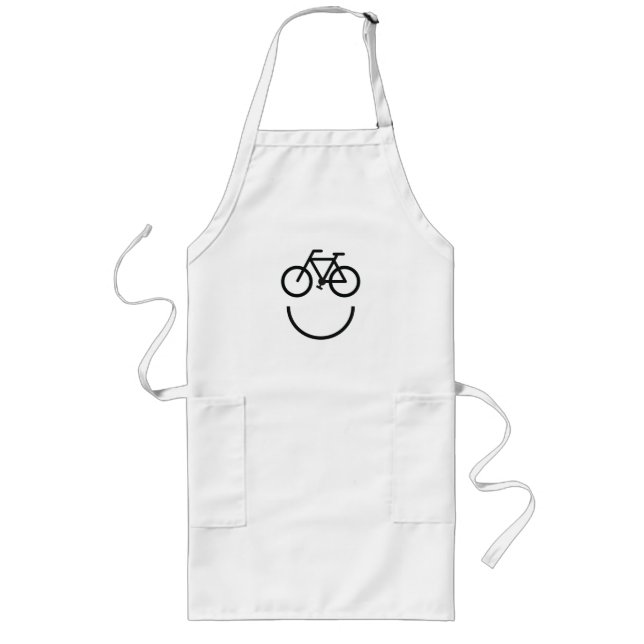 Delantal Largo Cara de la bici, bicicleta (Frente)
