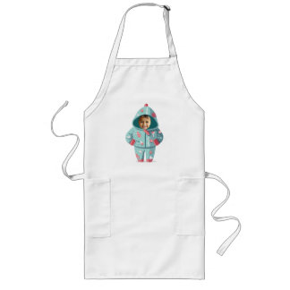 Delantal Largo Cara de Niño en Navidad Personalizada 