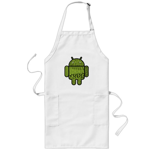 Delantal Largo Carácter de garabato paisley para Android™ (Frente)