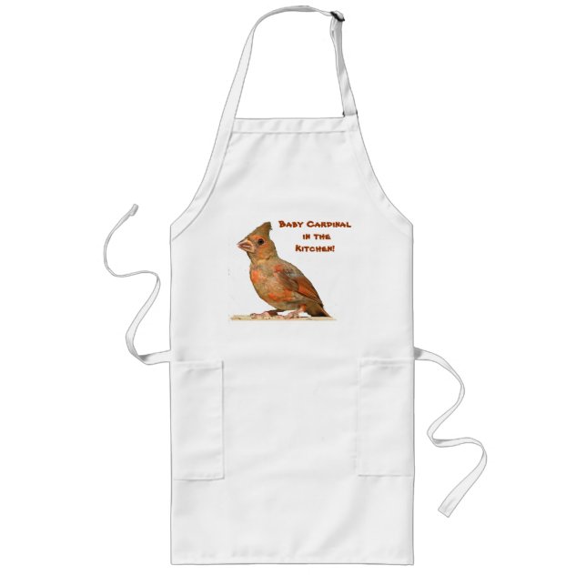 Delantal Largo Cardenal bebé en cocina (Frente)