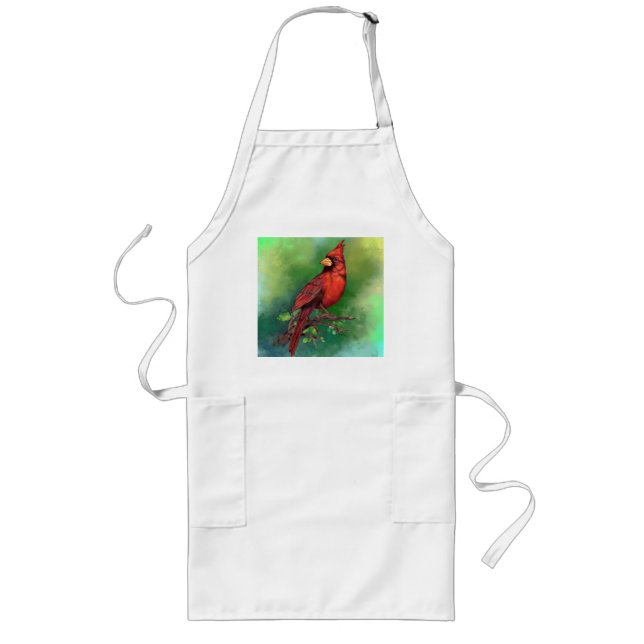 Delantal Largo Cardenal Rojo Norte Apron (Frente)