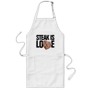 Delantal Largo Carne de carne de carne es amor Apron