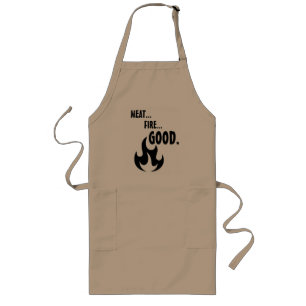 Delantal Largo Carne... Fuego... Buen Parrillada Apron
