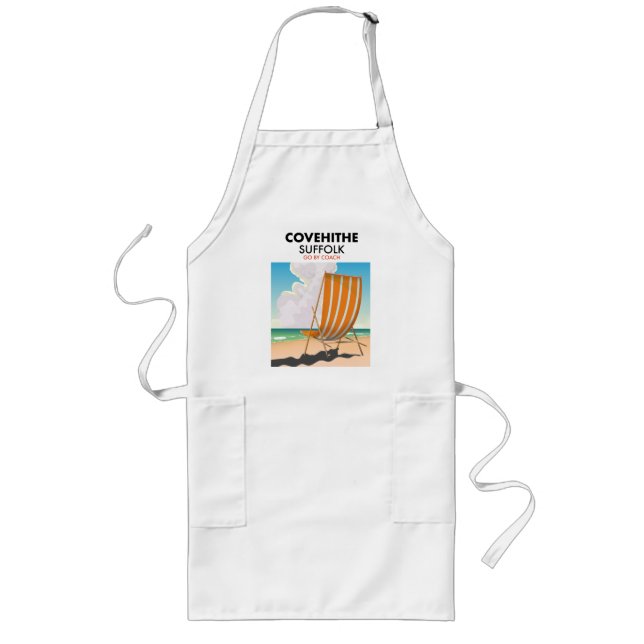 Delantal Largo Cartel de viaje de Covehithe suffolk beach T-Shirt (Frente)