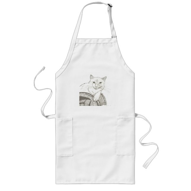 Delantal Largo Cat Ragdoll Portrait Apron (Frente)