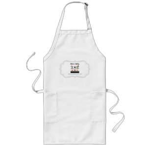 Delantal Largo Chalkboard Sweet Treatment Bakery Business Apron