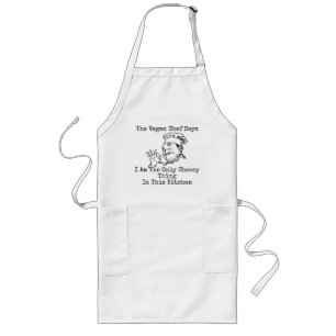 DELANTAL LARGO CHEESY VEGAN CHEF APRON