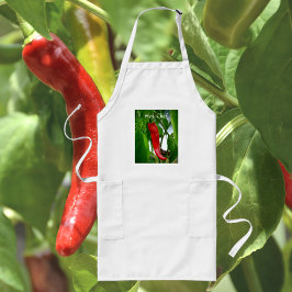 Delantal Largo Chef caliente de pimienta picante rojo