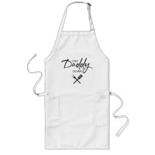 Delantal Largo Chef Daddy Script Día del padre Personalizado