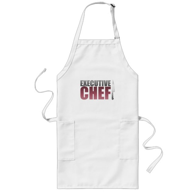 Delantal Largo Chef ejecutivo rojo (Frente)