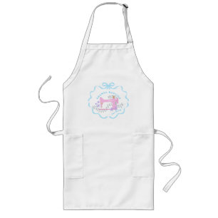 Delantal Largo Cinta de lazo de coser azul blanco