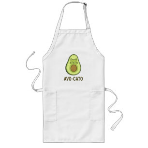 Delantal Largo Cita divertida diciendo Avo Cato Humor Gato Aguaca
