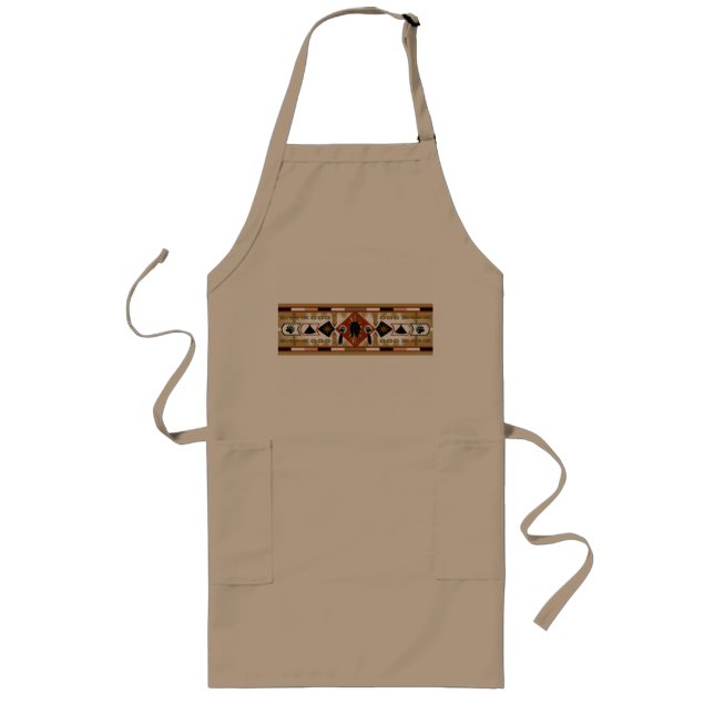 Delantal Largo Clan de oso nativo americano Apron (Frente)