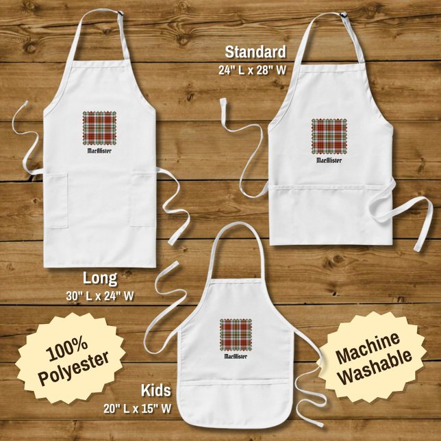 Delantal Largo Clan MacAlister Vestido Tartan Apron (Subido por el creador)