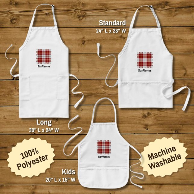 Delantal Largo Clan MacPherson Vestido Rojo Tartan Apron (Subido por el creador)