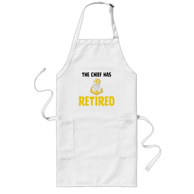 Delantal Largo Coast Guard Chief Retired (Frente)