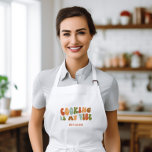 Delantal Largo Cocina Groovy Retro Es Mi Vibe, Cocina De Cocina D<br><div class="desc">El delantal del chef Groovy "cocinar es mi vibra". Es un regalo fantástico para los gourmets y para todo aquel que ame pasar el tiempo en la cocina.</div>