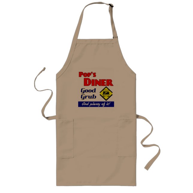 Delantal Largo Cocina retro Pops Diner Saying Apron (Frente)