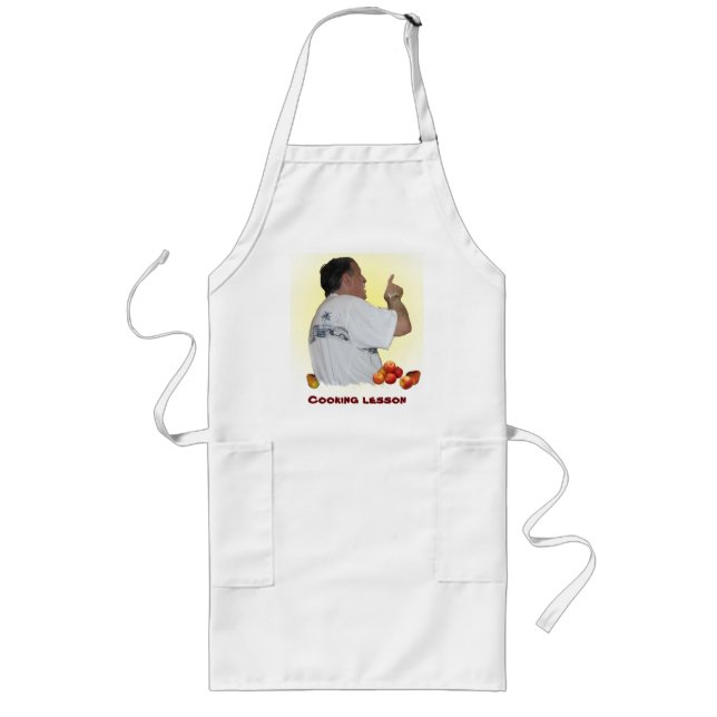 Delantal Largo Cocinar la lección (Frente)