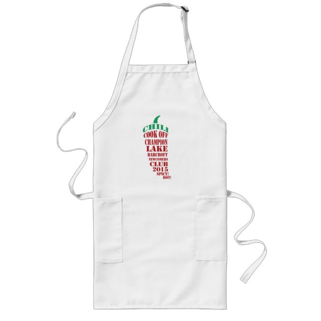 Delantal Largo Cocinero del chile de la competencia (Frente)